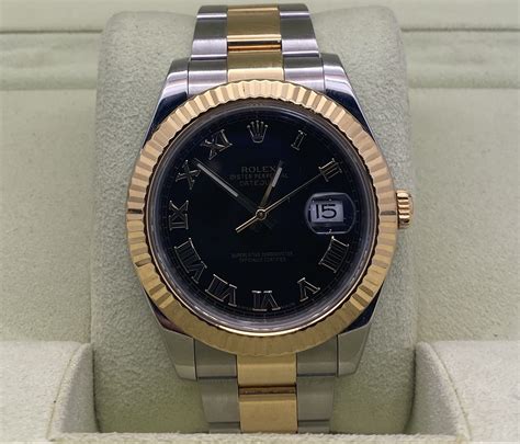 gold rolex datejust black dial|Rolex Datejust 41mm black dial.